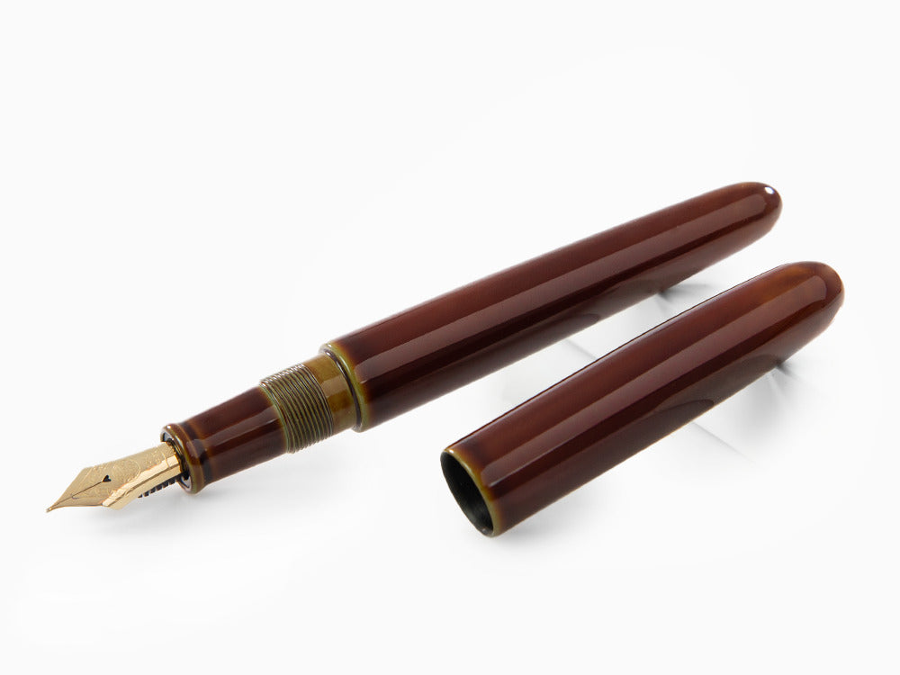 Nakaya Cigar Heki-Tamenuri Fountain Pen Portable, Ebonite Urushi lacquer