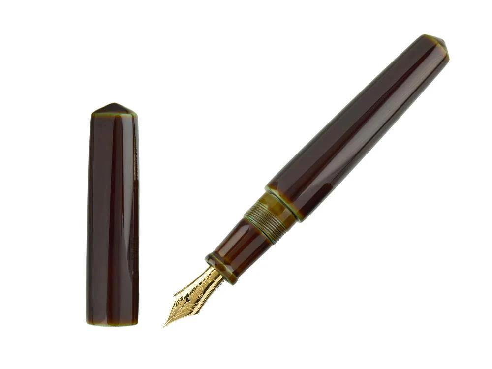 Nakaya Cigar Piccolo Heki Tamenuri Fountain Pen, Ebonite