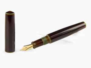 Nakaya Cigar Piccolo Heki Tamenuri Fountain Pen, Ebonite