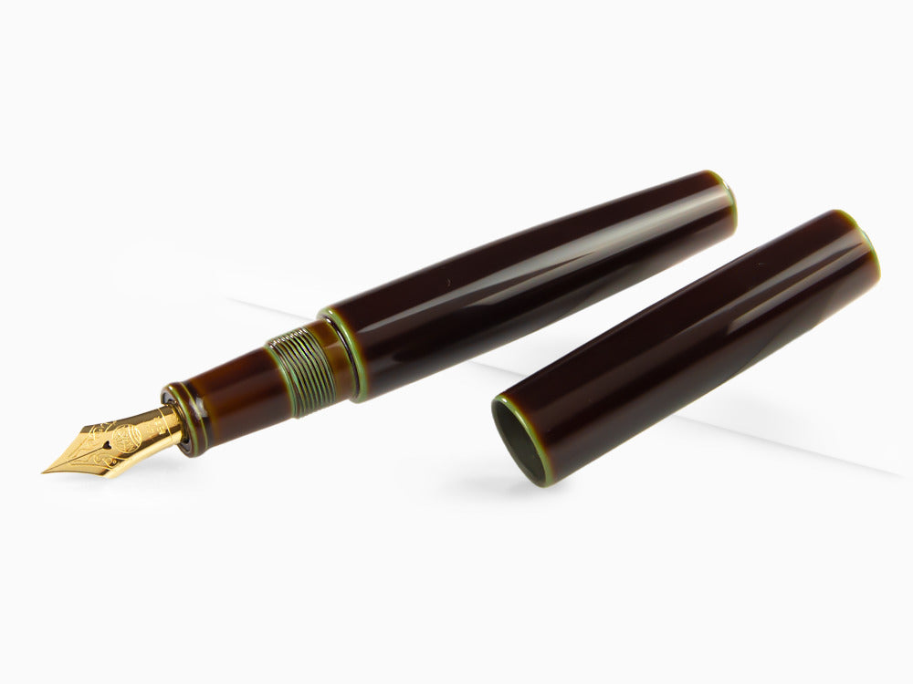 Nakaya Cigar Piccolo Heki Tamenuri Fountain Pen, Ebonite