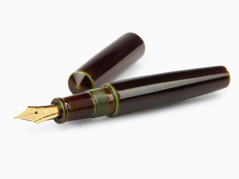 Nakaya Cigar Piccolo Heki Tamenuri Fountain Pen, Ebonite