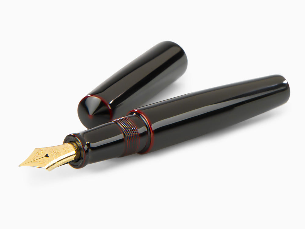 Nakaya Cigar Piccolo Fountain Pen, Kuro-Tamenuri, Ebonite