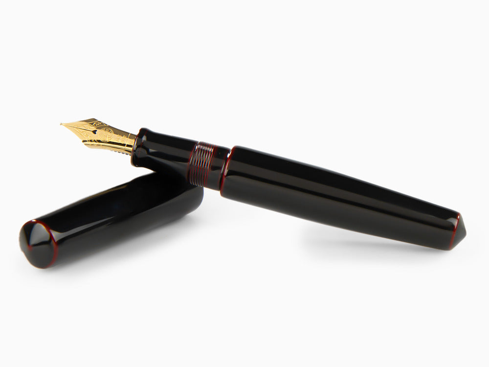 Nakaya Cigar Piccolo Fountain Pen, Kuro-Tamenuri, Ebonite