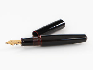 Nakaya Cigar Fountain Pen Piccolo, Kuro-Tamenuri, Ebonite, Music