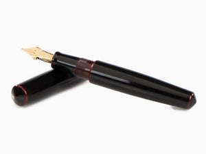 Nakaya Cigar Fountain Pen Piccolo, Kuro-Tamenuri, Ebonite, Music