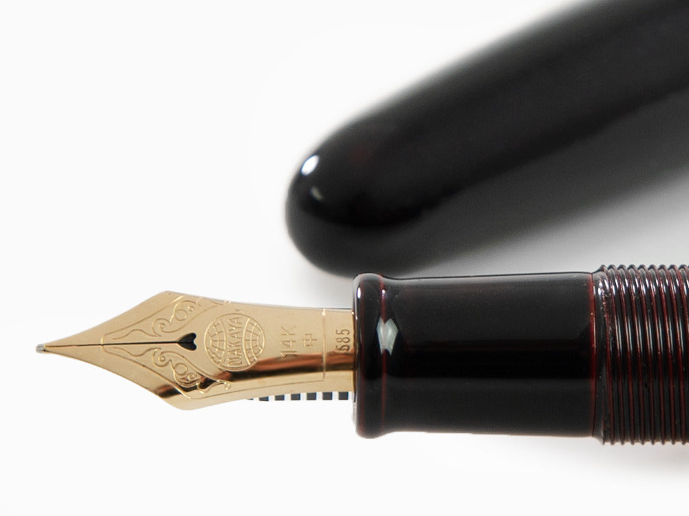 Nakaya Cigar Portable Kuro-Tamenuri Fountain Pen, Ebonite