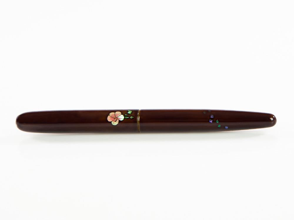 Nakaya Cigar Fountain Pen, Mukuge, Ebonite and Urushi lacquer