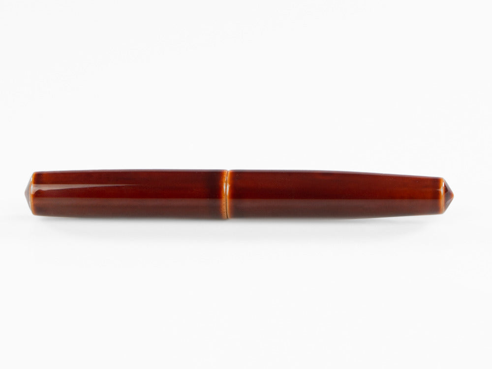 Nakaya Cigar Fountain Pen Piccolo, Toki-Tamenuri, Ebonite, Rodhium