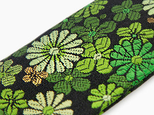 Nakaya Kyoto 'Nishijin-ori' textile Pen pouch for 1 pen Green