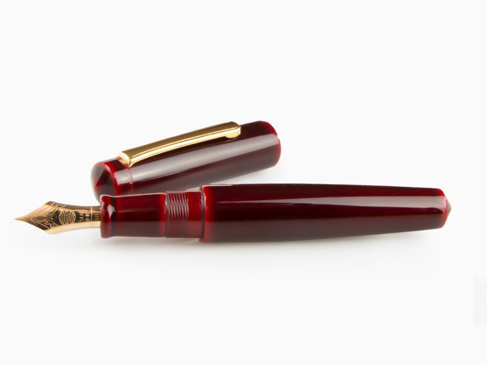 Nakaya Writer Piccolo Fountain Pen, Aka Tamenuri, Urushi lacquer