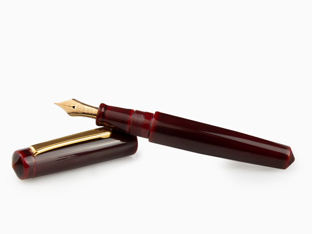 Nakaya Writer Piccolo Fountain Pen, Aka Tamenuri, Urushi lacquer