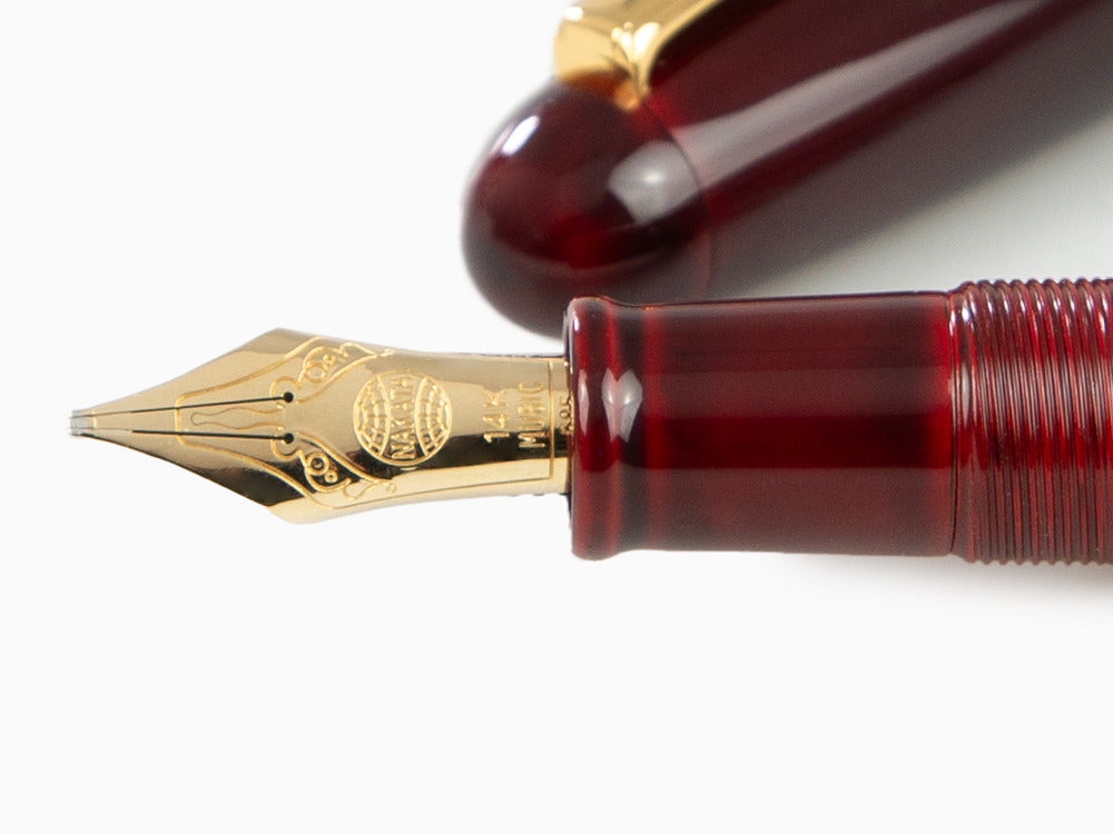 Nakaya Writer Portable Fountain Pen, Aka Tamenuri, Ebonite