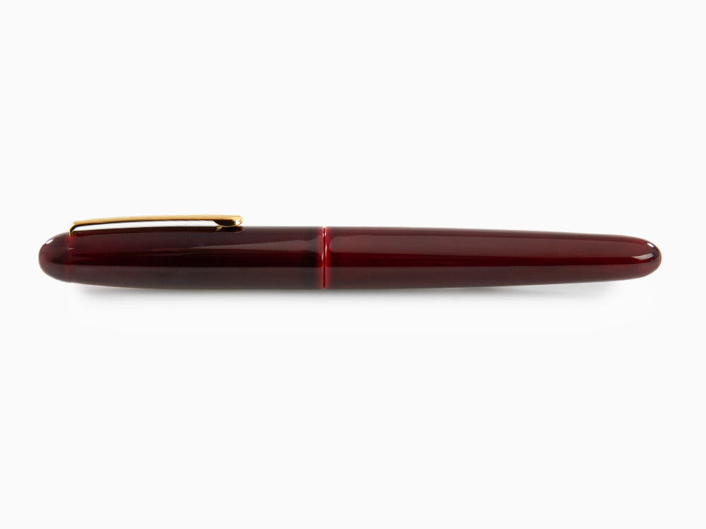 Nakaya Writer Portable Fountain Pen, Aka Tamenuri, Ebonite