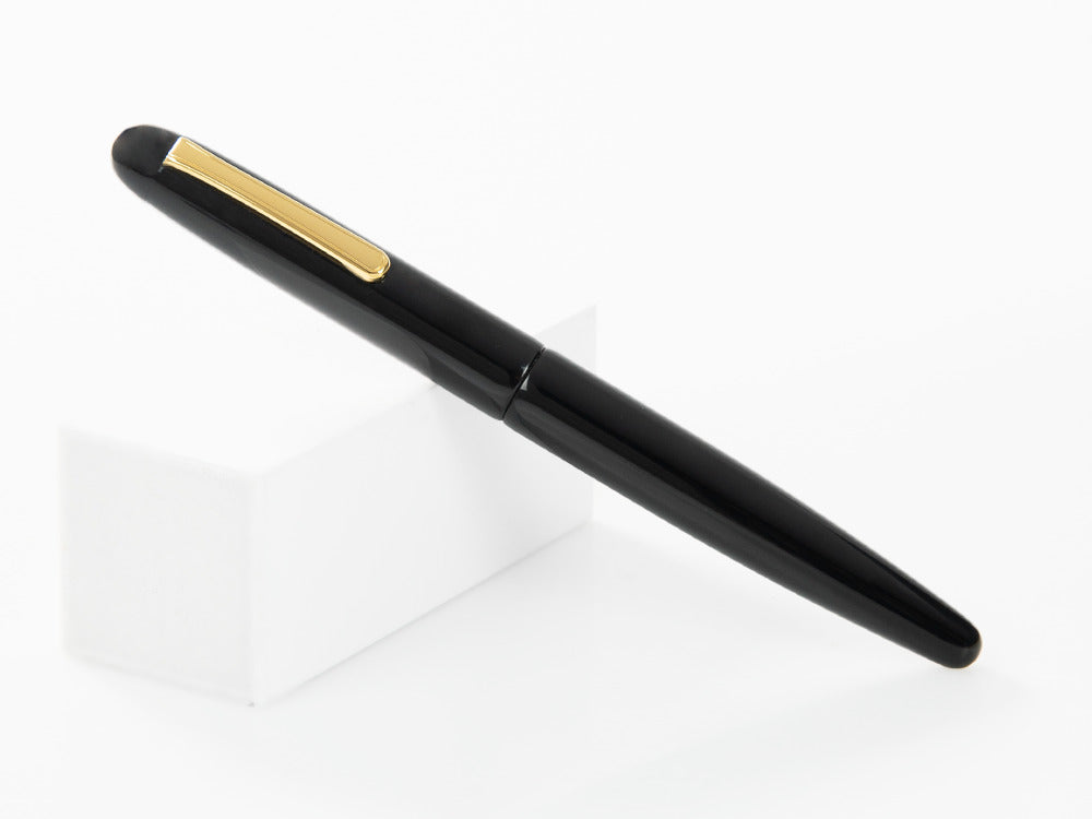 Nakaya Writer Kuro-Roiro Black Fountain Pen, Long, Ebonite