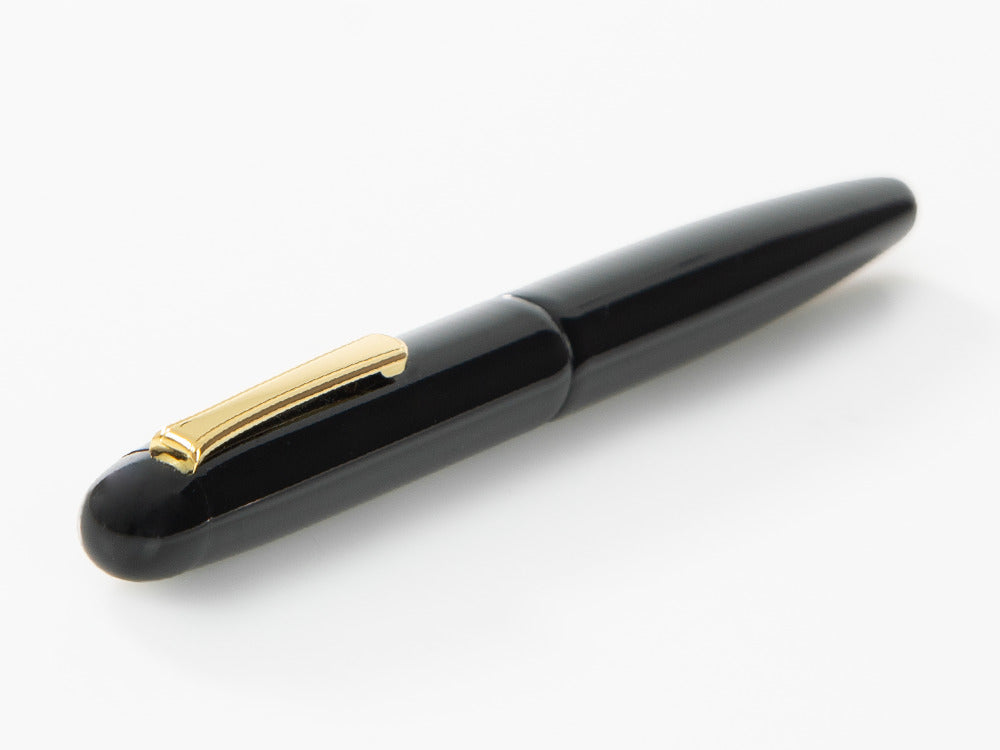 Nakaya Writer Kuro-Roiro Black Fountain Pen, Long, Ebonite