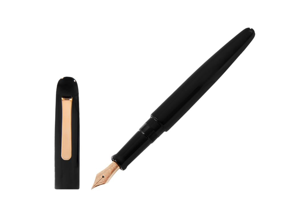 Nakaya Writer Fountain Pen Kuro-Roiro Black, Long, Rose Gold, Writer-B