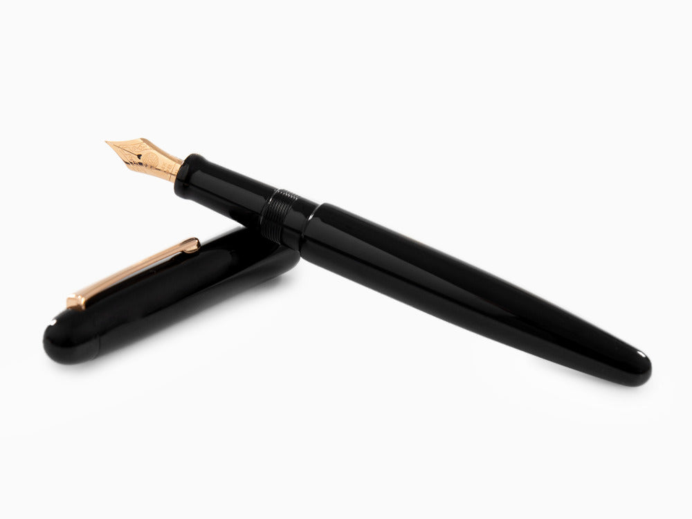 Nakaya Writer Fountain Pen Kuro-Roiro Black, Long, Rose Gold, Writer-B