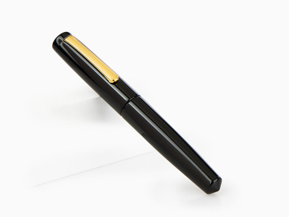 Nakaya Writer Kuro-Roiro Fountain Pen Black, Piccolo, Ebonite, Gold