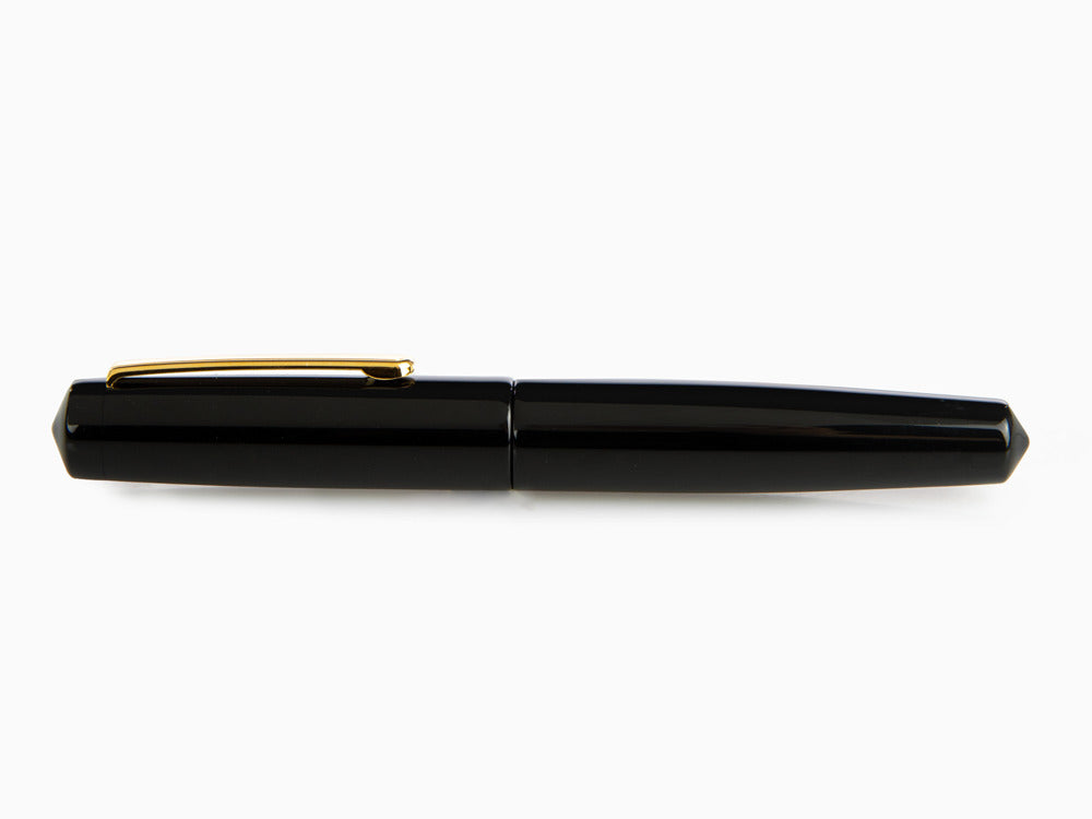 Nakaya Writer Kuro-Roiro Fountain Pen Black, Piccolo, Ebonite, Gold