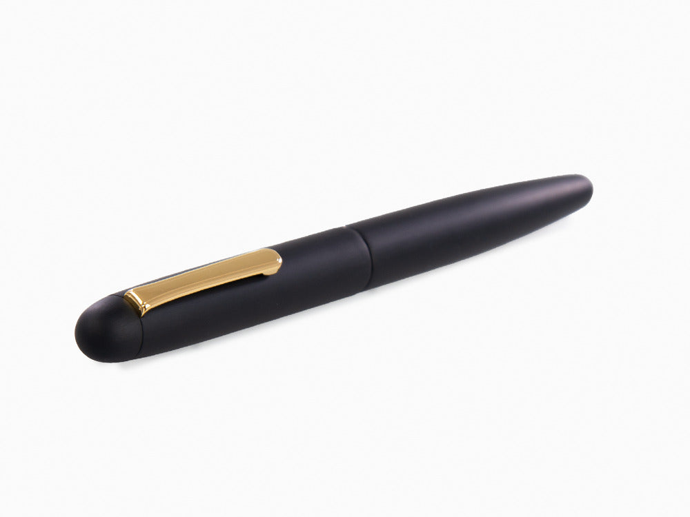 Nakaya Writer Black Hairline Fountain Pen, Long, Ebonite