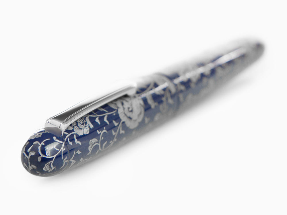 Nakaya Writer Portable Chingin Fountain Pen, Ebonite and Urushi lacquer