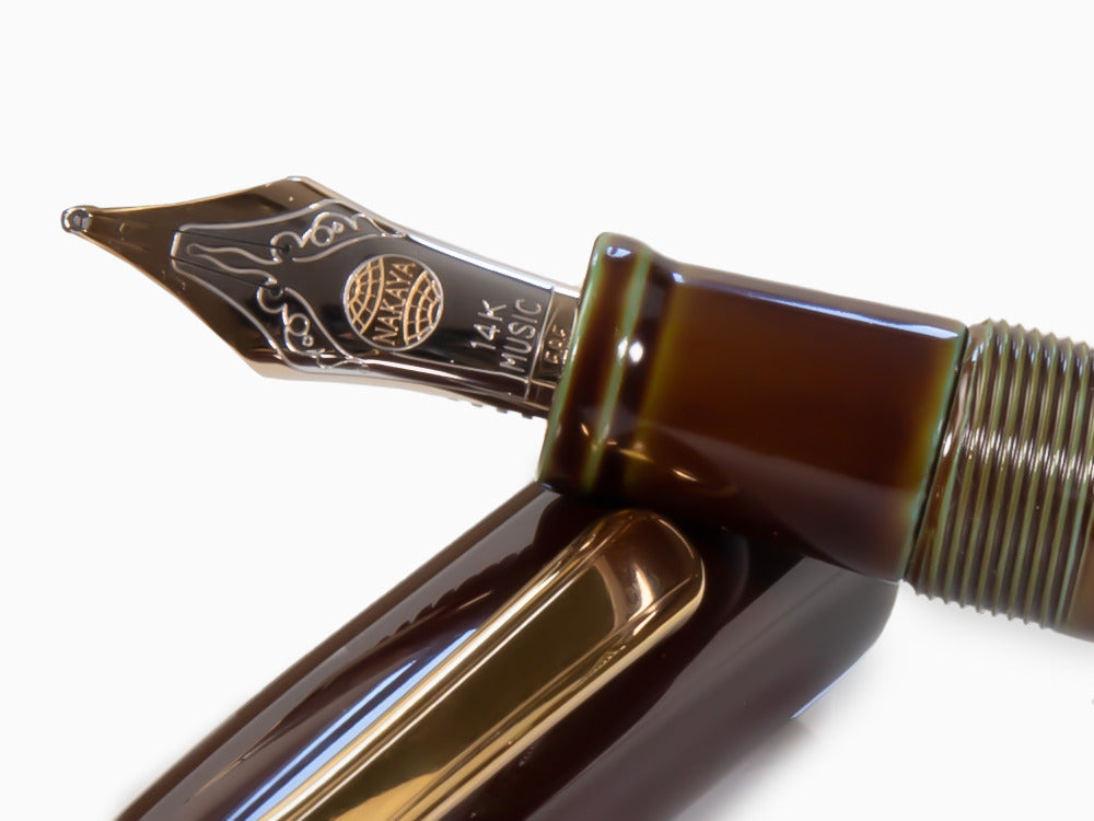 Nakaya Writer Fountain Pen Heki-Tamenuri, Portable, Gold plated, Music