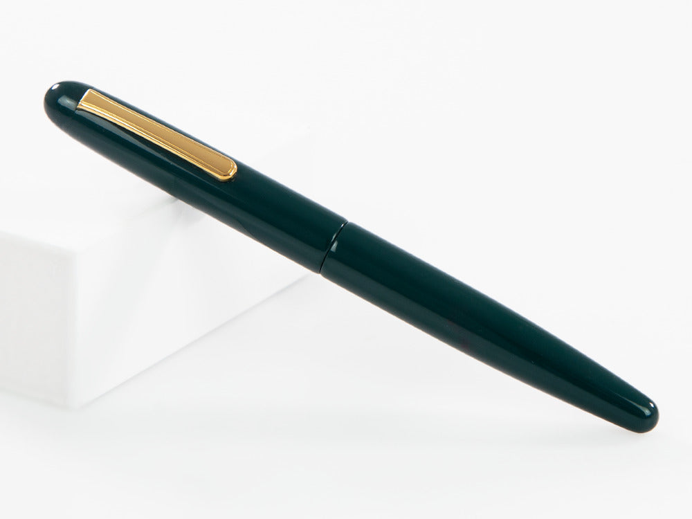 Nakaya Writer Long Fountain Pen Midori, Ebonite, Gold plated