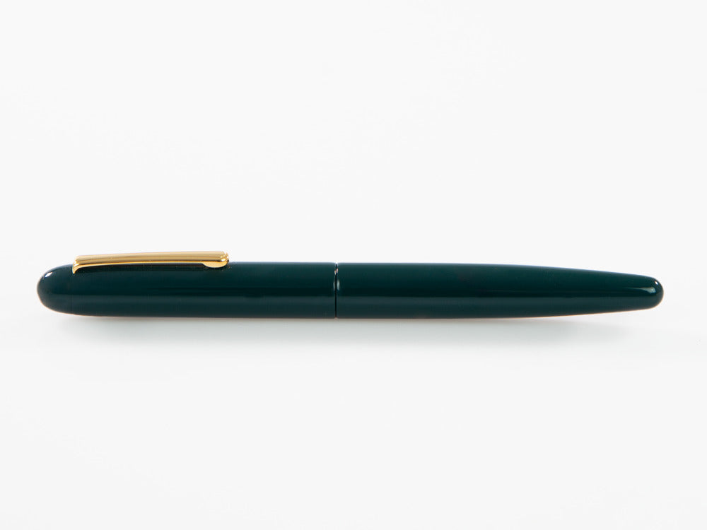 Nakaya Writer Long Fountain Pen Midori, Ebonite, Gold plated