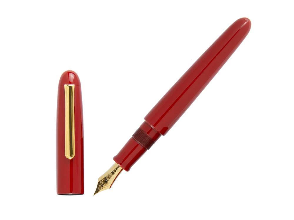 Nakaya Writer Portable Shu Fountain Pen, Ebonite, Gold