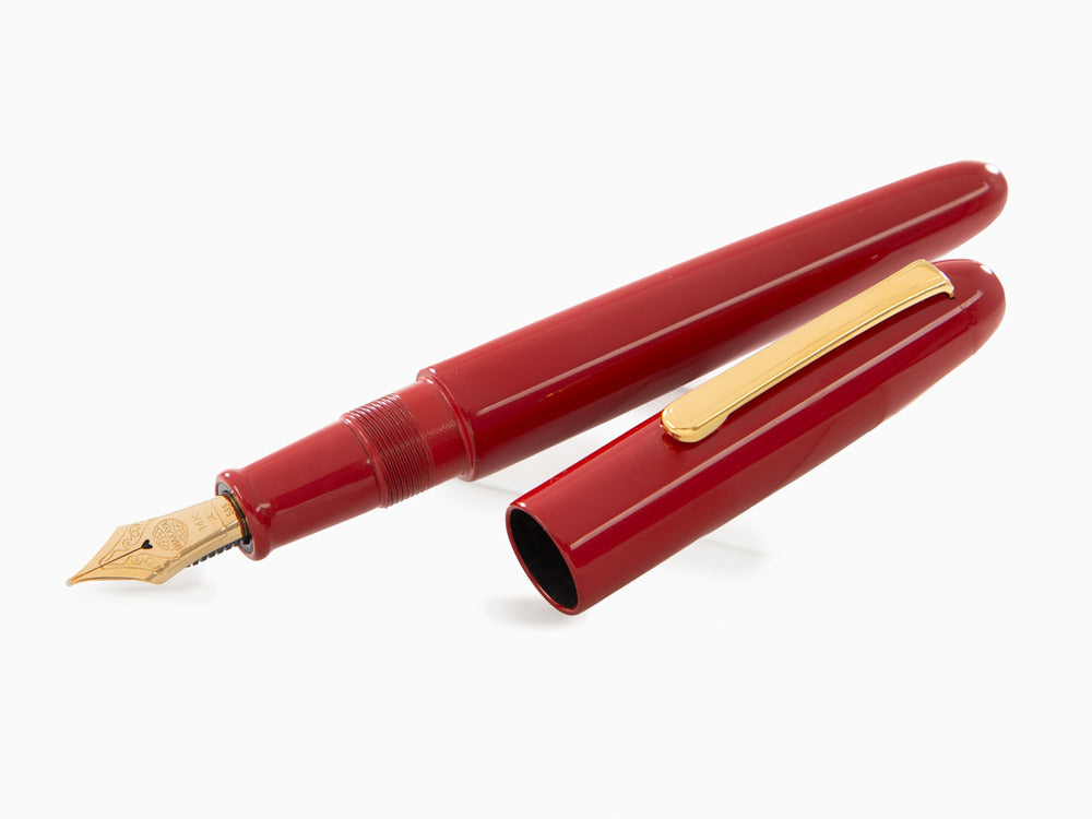 Nakaya Writer Portable Shu Fountain Pen, Ebonite, Gold