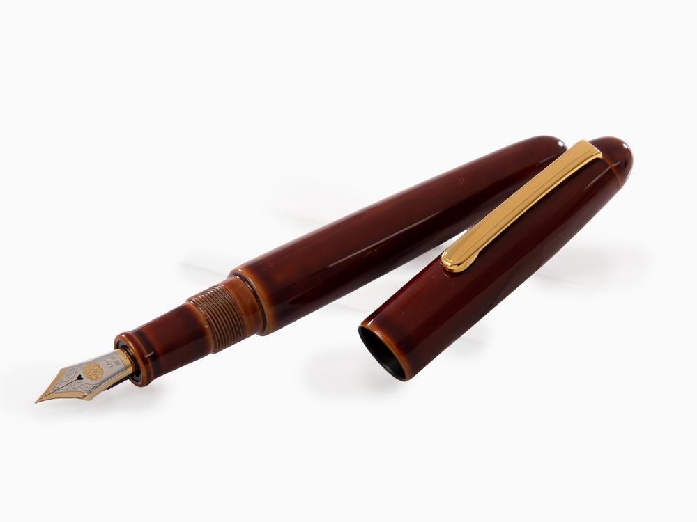 Nakaya Writer Fountain Pen Toki-Tamenuri, Portable, Ebonite, Bicolor nib