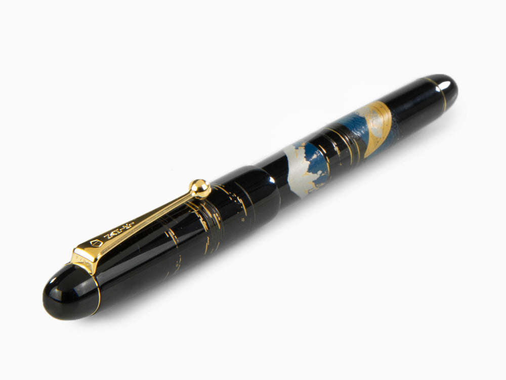 Namiki Tradition Mount Fuji And Ship Rollerball pen, Gold trim, BLK-30P-7-FF