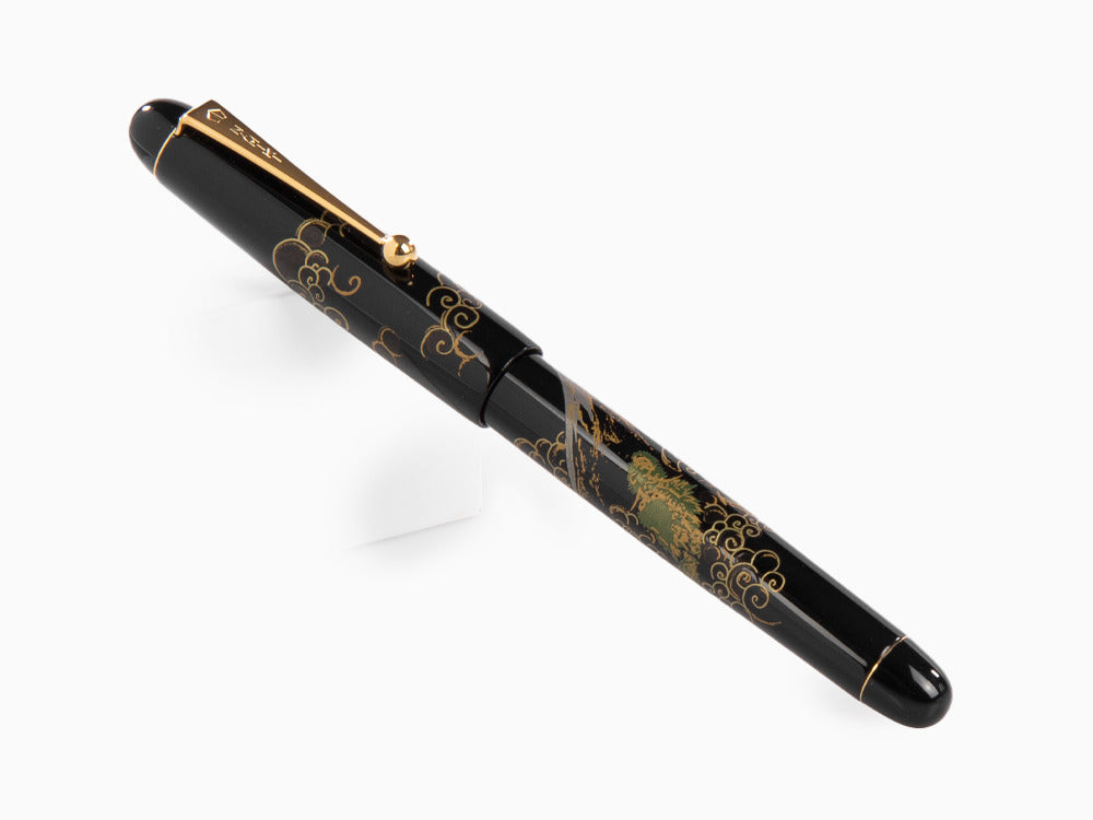 Namiki Tradition Mount Fuji and Dragon Rollerball pen, Gold trim, BLK-30P-7-FR