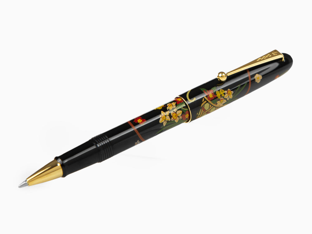 Namiki Tradition Flower Basket Rollerball pen, Lacquer, Gold trim, BLN-35SM-7HA