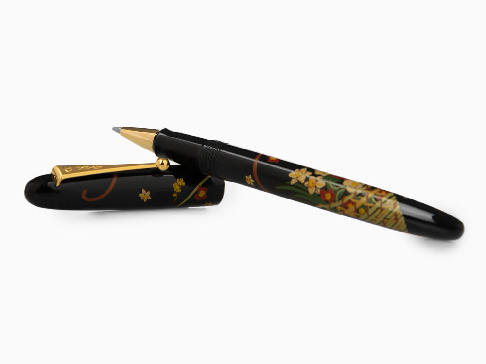 Namiki Tradition Flower Basket Rollerball pen, Lacquer, Gold trim, BLN-35SM-7HA