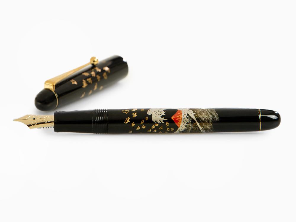 Namiki Nippon Art Mont Fuji and Wave Fountain Pen, FK-35SMFN