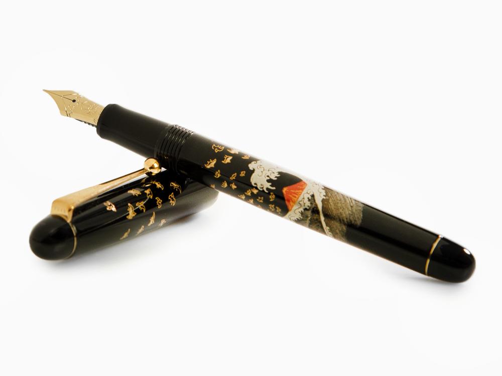 Namiki Nippon Art Mont Fuji and Wave Fountain Pen, FK-35SMFN