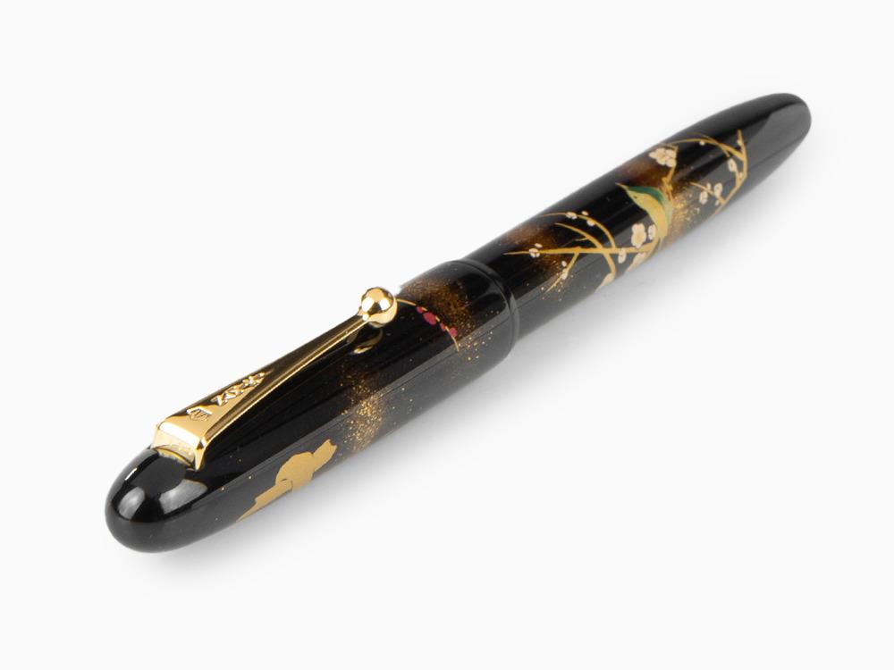 Namiki Yukari Apricot Tree and Warbler Fountain Pen, FN-10M-UU