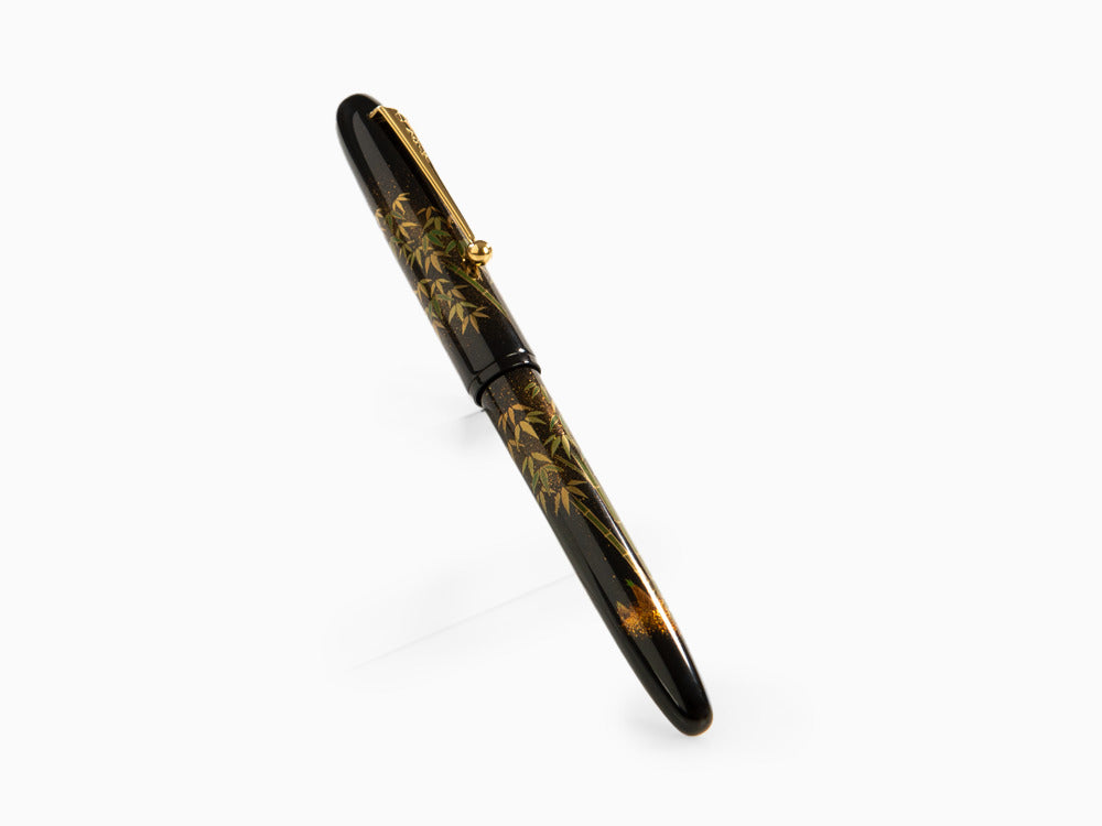 Namiki Yukari Bamboo Fountain Pen, Urushi lacquer, Gold trim, FN-20M-TA