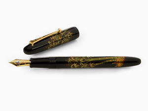 Namiki Yukari Bamboo Fountain Pen, Urushi lacquer, Gold trim, FN-20M-TA