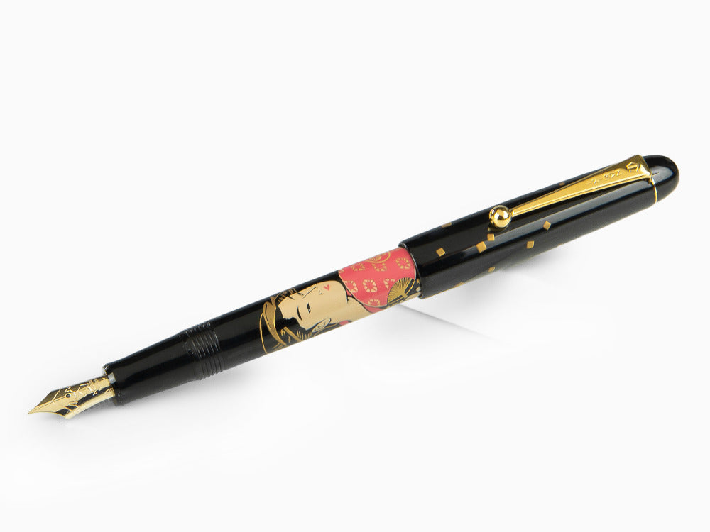 Namiki Nippon Art 3 Beauties Ohisa Takashima Fountain Pen, Maki-e, Gold