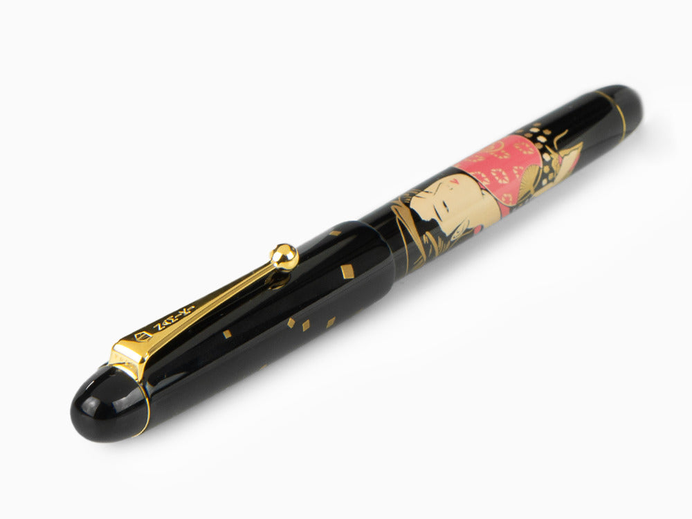 Namiki Nippon Art 3 Beauties Ohisa Takashima Fountain Pen, Maki-e, Gold