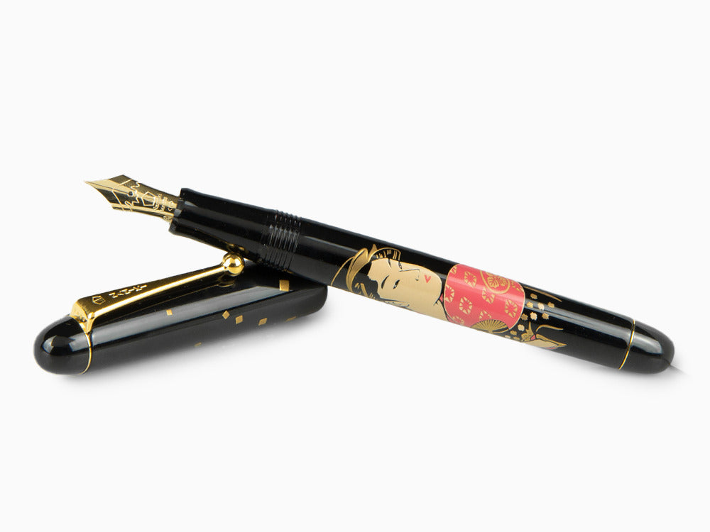 Namiki Nippon Art 3 Beauties Ohisa Takashima Fountain Pen, Maki-e, Gold