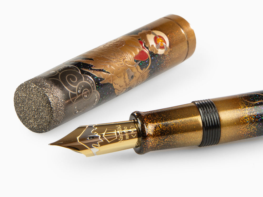 Namiki Emperor Dragon Fountain Pen, Urushi lacquer, Black, FNFV-80M-R