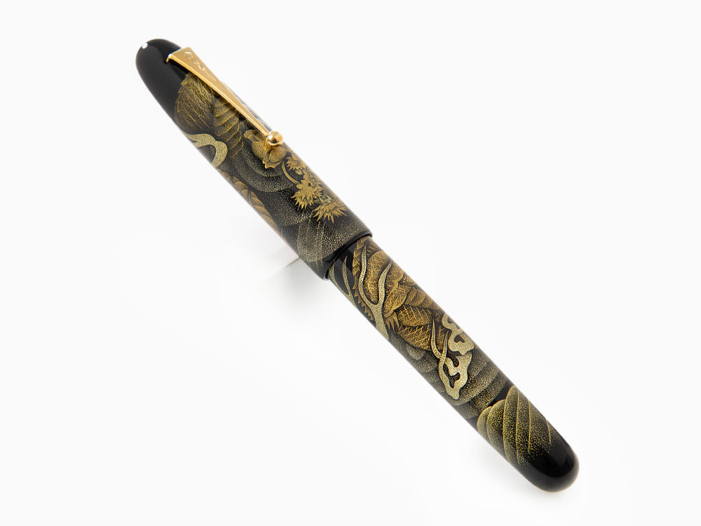 Namiki Emperor Chinkin Dragon Fountain Pen, Maki-e, Black