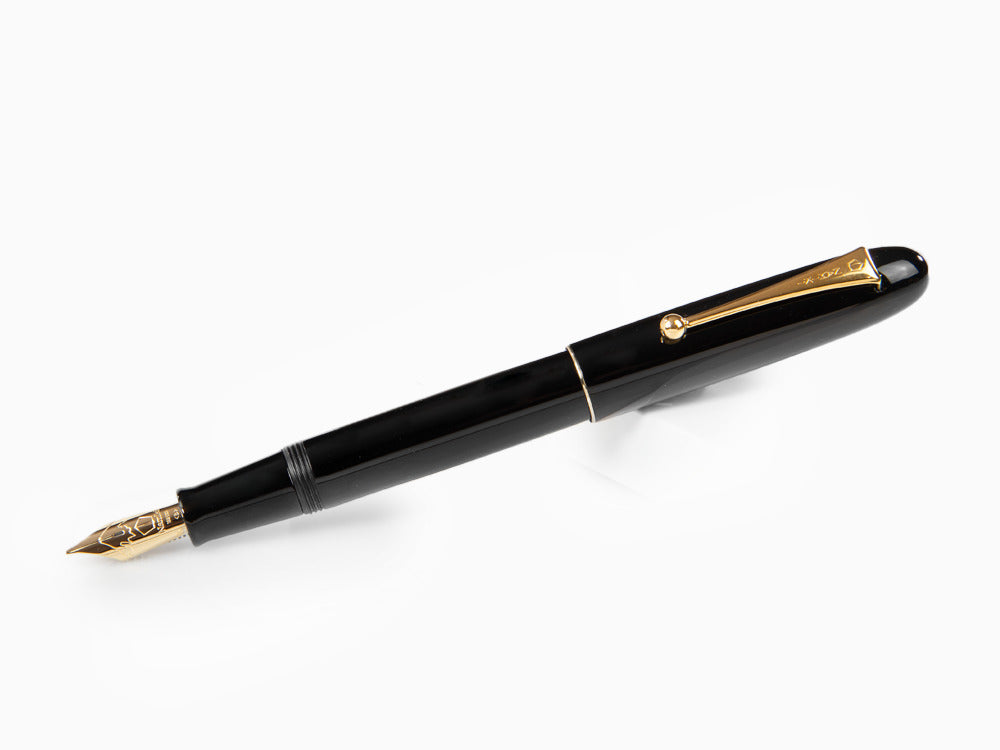 Namiki Yukari Urushi Black lacquer No.20 Fountain Pen, Gold, FNK-128S-B