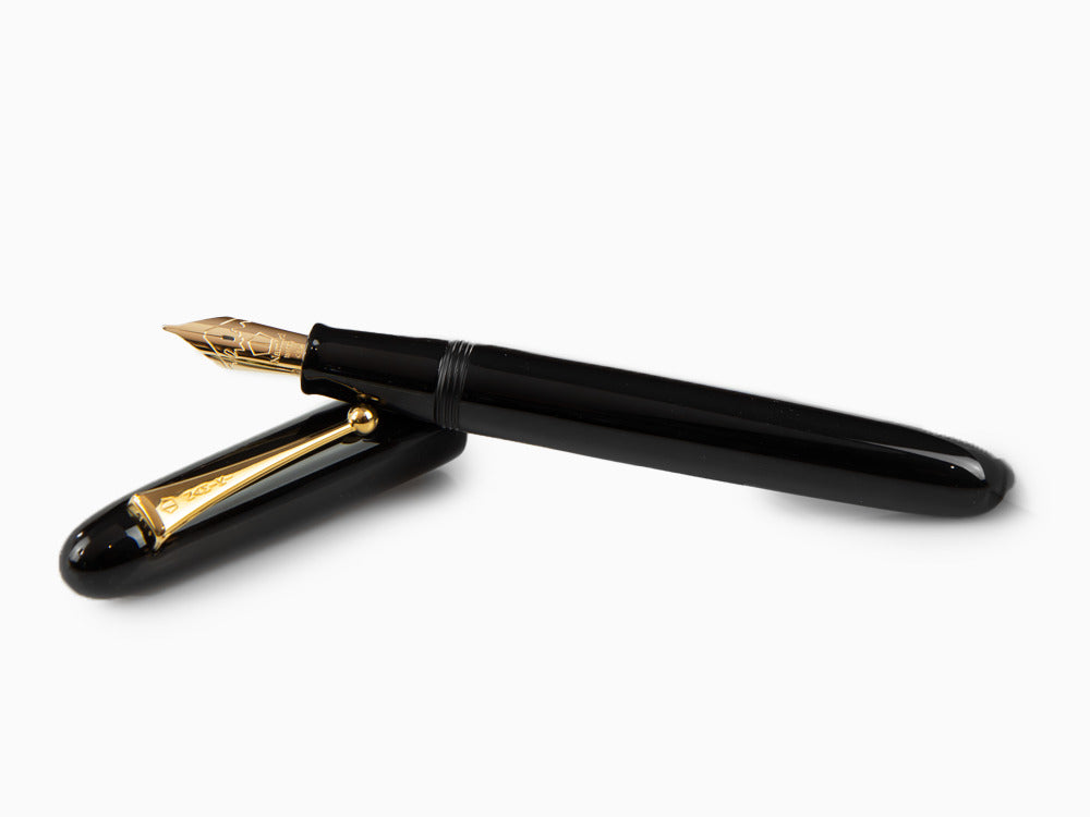 Namiki Yukari Urushi Black lacquer No.20 Fountain Pen, Gold, FNK-128S-B