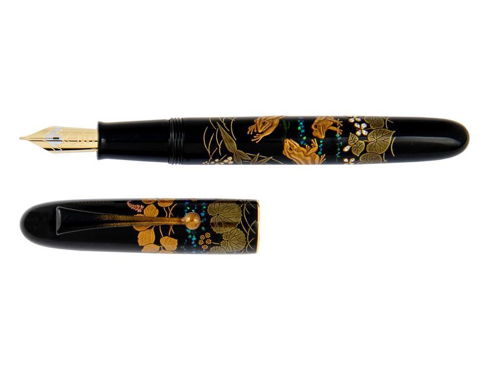 Namiki Yukari Royale Frog Fountain Pen, Urushi lacquer, Gold, Maki-e