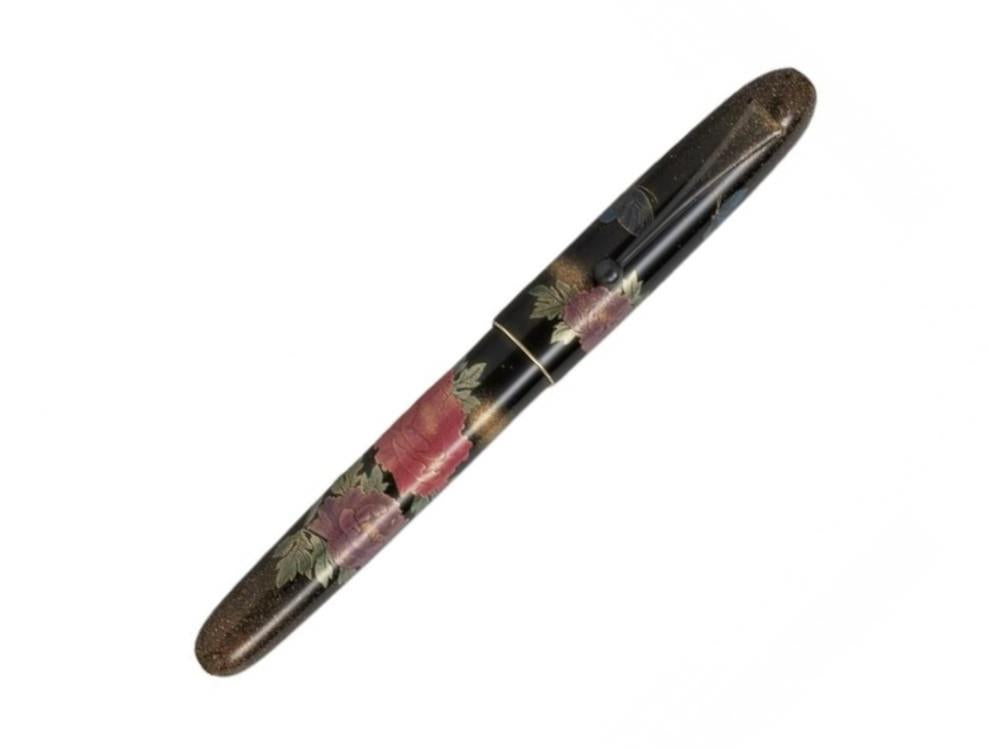 Namiki Yukari Royale Peony & Butterfly Fountain Pen, Togidashi Maki-e