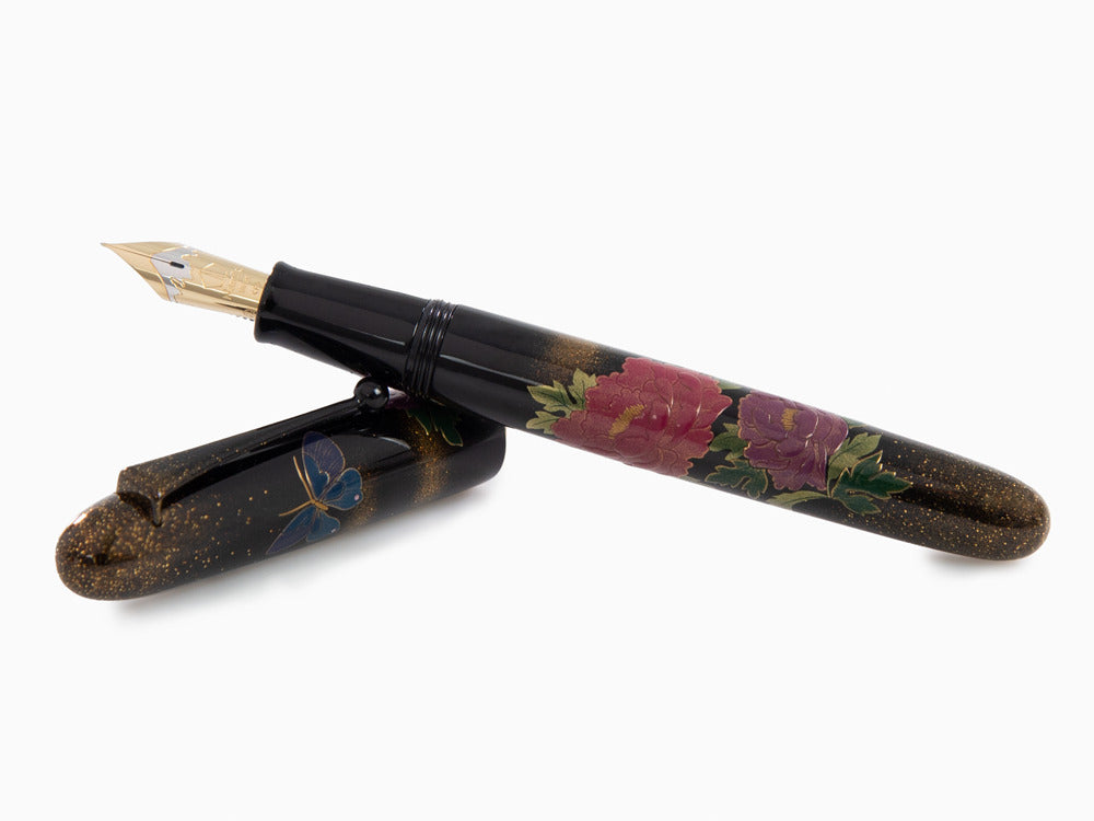 Namiki Yukari Royale Peony & Butterfly Fountain Pen, Togidashi Maki-e